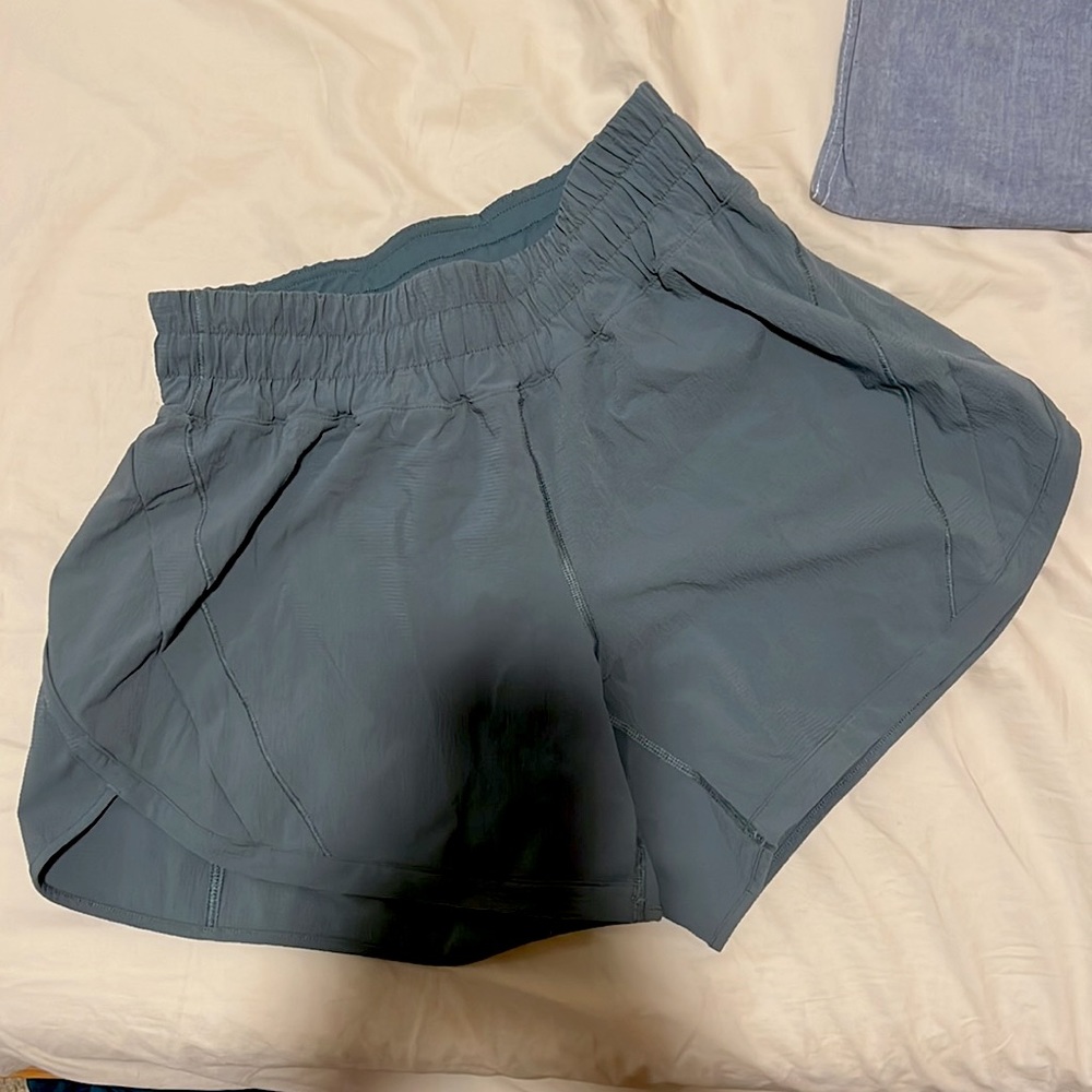 TRACK THAT MID-RISE SHORT 5" - Tidewater Teal - Size 6